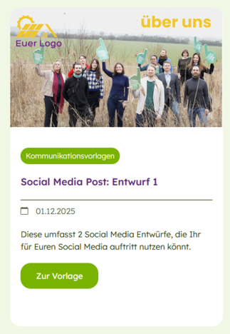 Vorlagen des Bündnis Bürgerenergie für Plakate, Flyer, Social Media und mehr (2025)